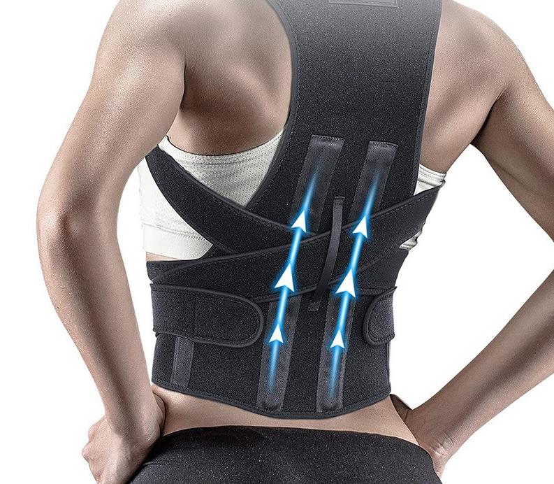 Back fixation belt, posture correction belt with support plate, open-shoulder anti-hunchback corrector, correction device