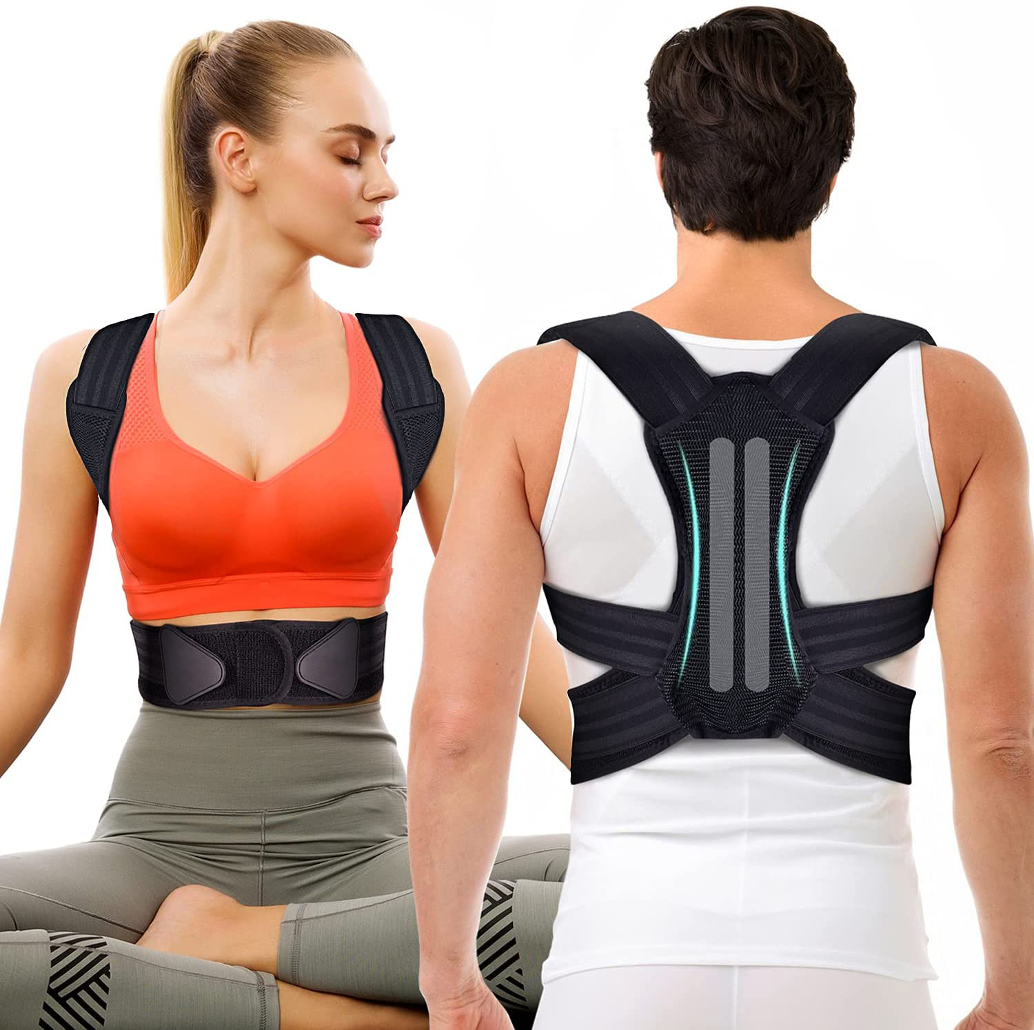 Breathable and invisible undergarment that fits closely, a corrective posture belt for preventing and correcting posture, a posture correction belt for both men and women's backs