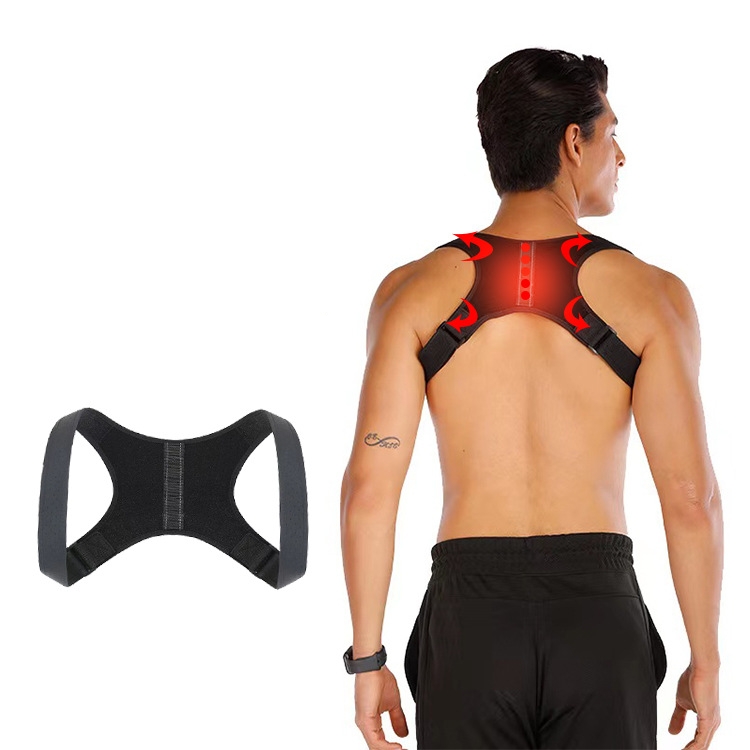 Universal for adults and children - Shoulder-opening, waist-stretching, back-stretching posture correction diving material magnetic stone correction belt for correcting hunchback