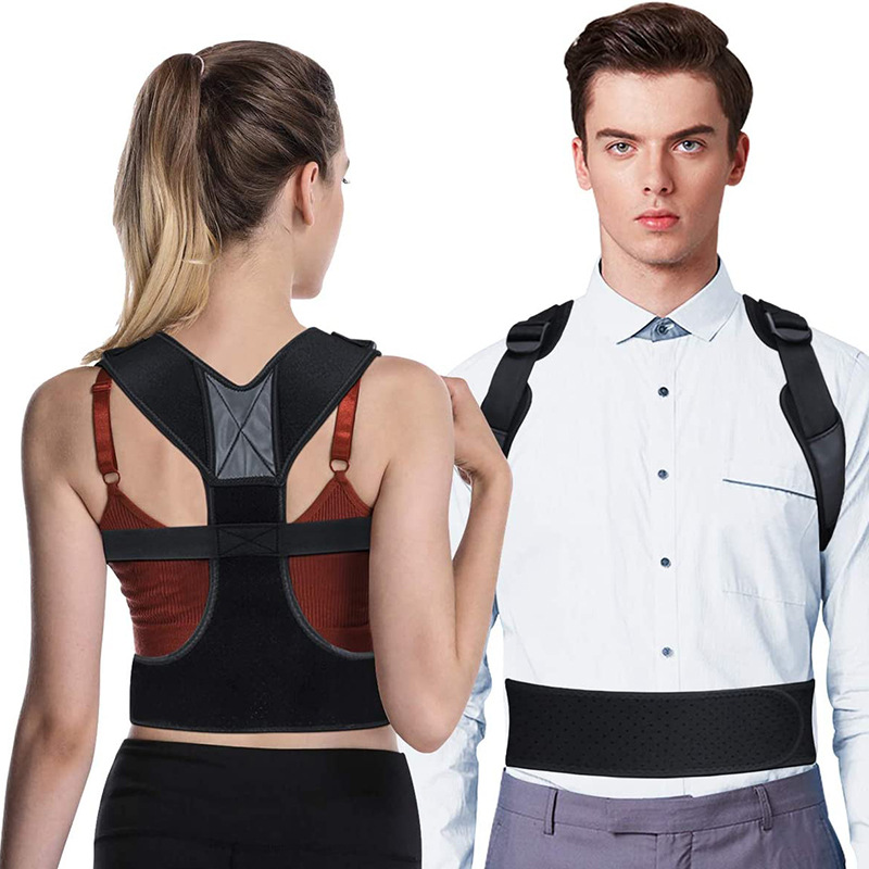 Back support posture correction belt - comfortable, breathable, adjustable - correction device for correcting sitting posture. Suitable for both men and women.