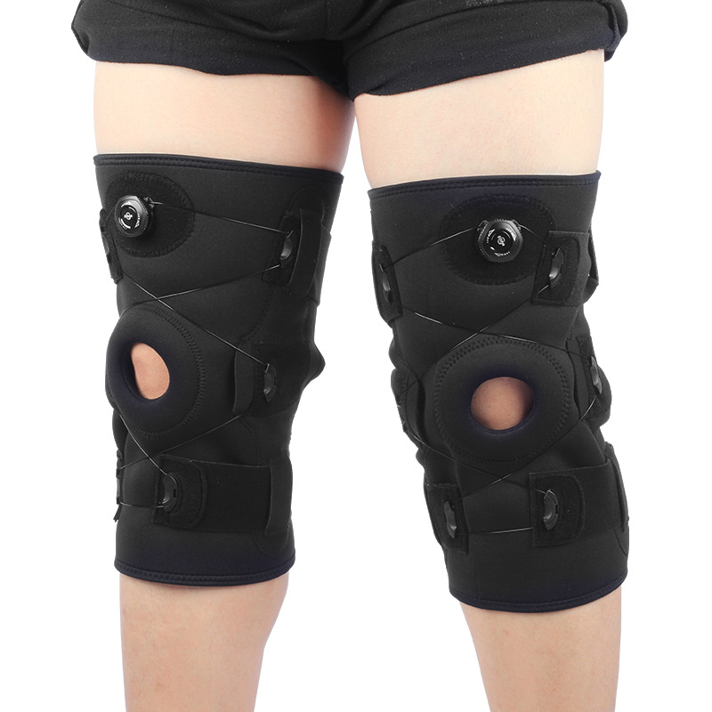 New sports hiking knee pads - soft and breathable, with manual adjustment buttons and pressure spring support for the patellar ligament, knee guard cover.