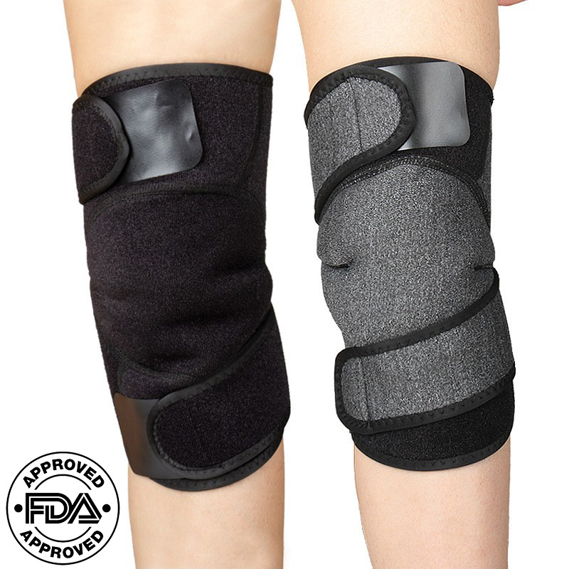 Motion protection knee pads - Adjustable elderly health care sports protective gear with magnetic anti-chill and heat retention function.