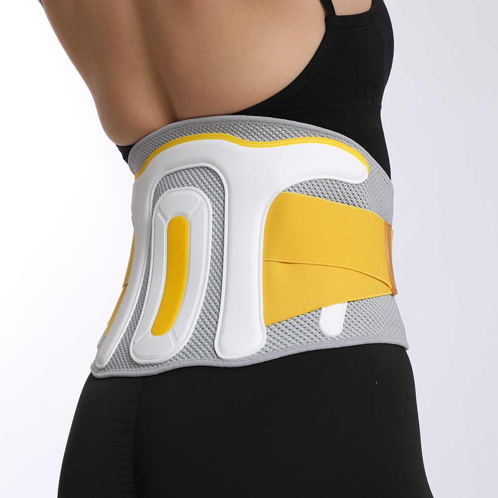 Breathable all-weather waist support belt. Steel plate for support and fixation. Summer waist size. Dual pressure support waist belt for sports.