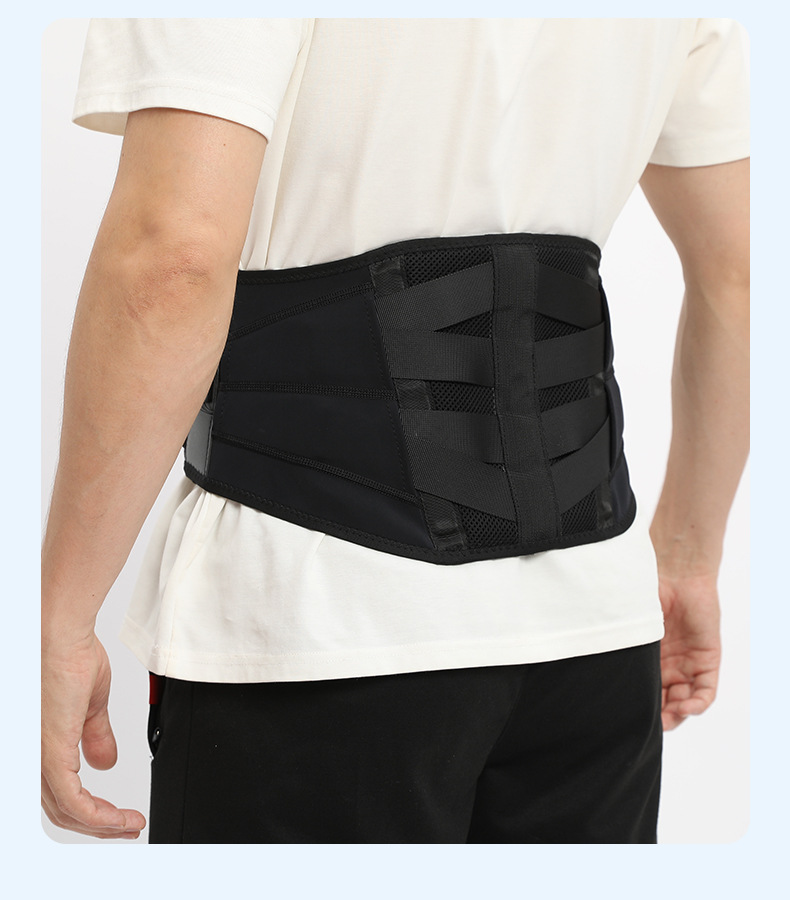 Adjustable waist belt with breathable support for waist compression, waist support for fitness, weightlifting, squatting and deadlifting, waist measurement, abdominal control, and protection of the waist area.