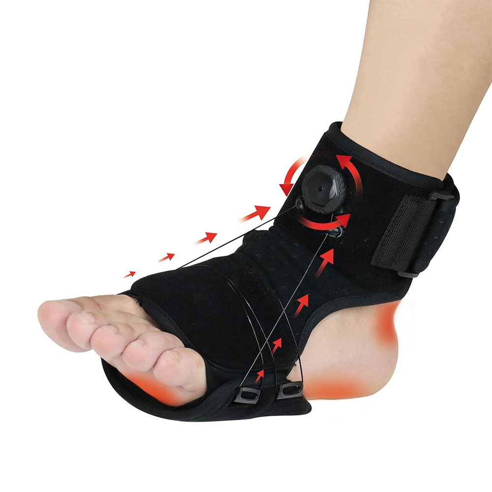 Adjustable heel support, plantar fascia of the foot, night use ankle-foot fixation brace, splint, foot drop orthosis